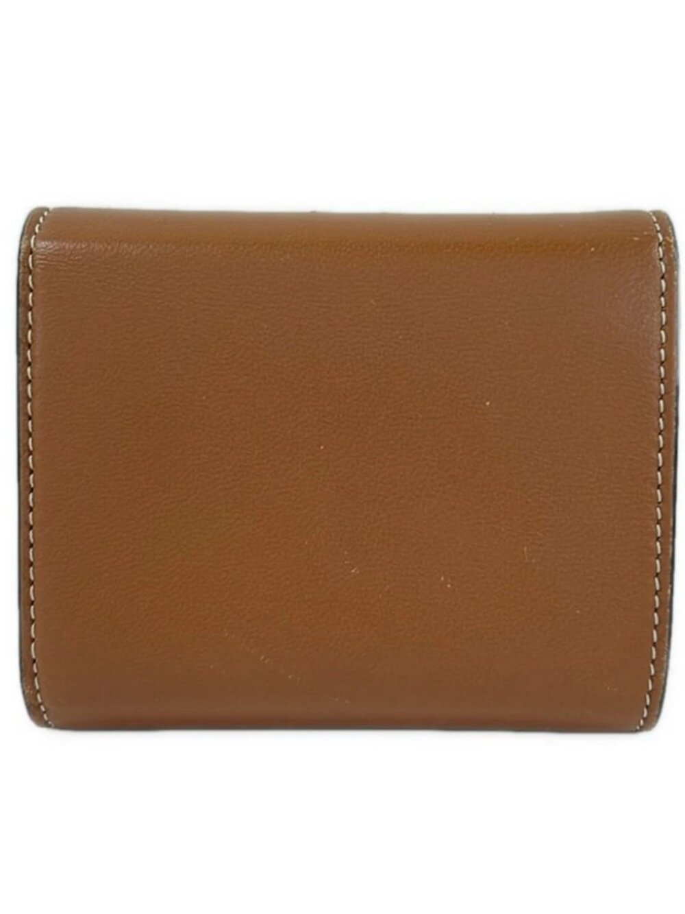 CELINE Small flap wallet Triomphe Brown Leather Trifold Wallet - Picture 2 of 7